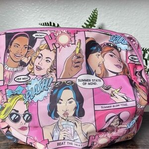 Estee Lauder Pink Comic Cosmetic Bag
